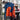 ERL blue/orange swirl hoodie - L