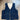 70s sherpa lined denim western vest / L